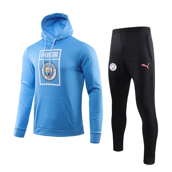 Trainingsanzug Manchester City 2019-20 Blau Licht Schwarz